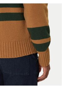 Lacoste Sweter AH5180 Brązowy Regular Fit. Kolor: brązowy. Materiał: wełna #3