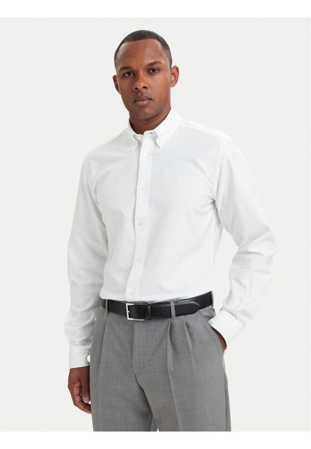 BOSS Koszula H-Liam 50566988 Biały Regular Fit. Kolor: biały. Materiał: bawełna