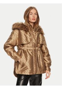 Guess Parka Elly W4BL35 WFIR2 Brązowy Regular Fit. Kolor: brązowy. Materiał: syntetyk #1