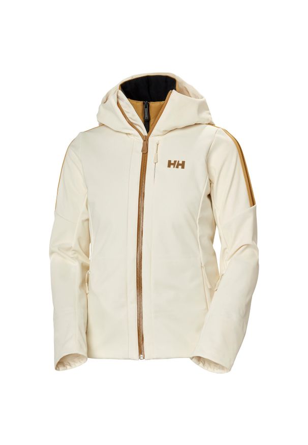 Damska kurtka narciarska z kapturem Helly Hansen Avanti Softshell. Typ kołnierza: kaptur. Kolor: wielokolorowy, biały, beżowy. Materiał: softshell. Sezon: zima. Sport: narciarstwo