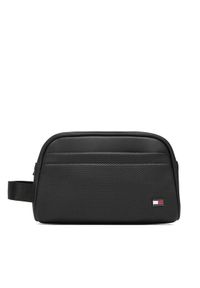 TOMMY HILFIGER - Tommy Hilfiger Kosmetyczka Th Foundation Washbag AM0AM14764 Czarny. Kolor: czarny. Materiał: skóra #1