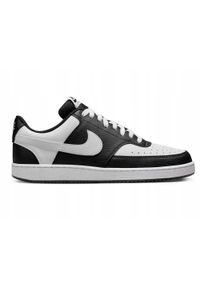 Nike - Buty na co dzień męskie NIKE COURT VISION eko skóra. Okazja: na co dzień. Kolor: czarny. Materiał: skóra. Model: Nike Court