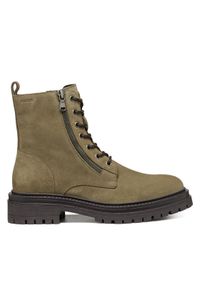 Geox Botki D Iridea D16HRF 00022 C3704 Khaki. Kolor: brązowy. Materiał: zamsz, skóra