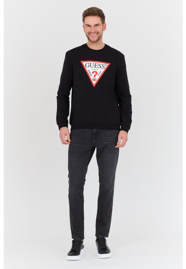 Guess - GUESS Czarna męska bluza Audley, Rozmiar XXL. Kolor: czarny