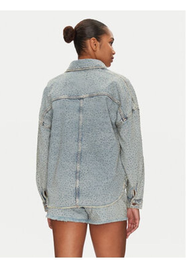Guess Kurtka jeansowa W5GN90 D5LQ2 Niebieski Regular Fit. Kolor: niebieski. Materiał: bawełna