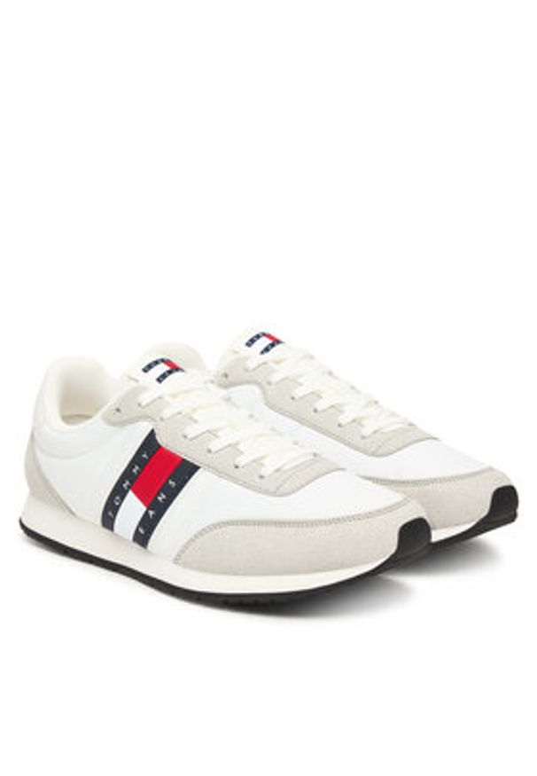 Tommy Jeans Sneakersy Tjm Classic Runner EM0EM01709 Biały. Kolor: biały. Materiał: materiał