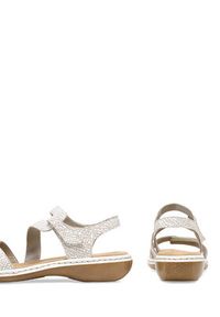 Rieker Sandały 659C7-81 Biały. Kolor: biały. Materiał: skóra, zamsz #4