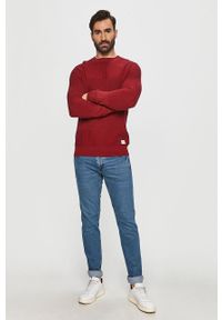Pepe Jeans - Sweter Oscar. Materiał: wełna, bawełna, dzianina, ze splotem. Długość rękawa: długi rękaw. Długość: długie. Wzór: gładki #3