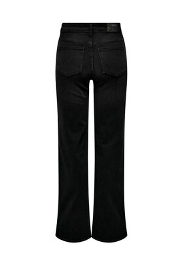 only - ONLY Jeansy 15299796 Czarny Wide Leg. Kolor: czarny
