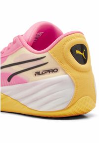 Puma - Buty do koszykówki All-Pro NITRO™ PUMA Sunset Glow Sun Stream Black Pink Orange. Kolor: czarny, różowy, wielokolorowy, pomarańczowy, żółty. Materiał: syntetyk, tkanina, materiał. Szerokość cholewki: normalna. Sport: koszykówka