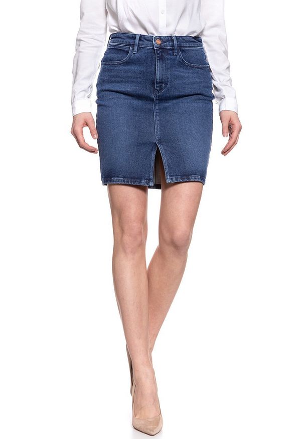 Wrangler - SPÓDNICA JEANSOWA WRANGLER MIDI PENCIL SKIRT SHADOW DANCES W2347096I. Materiał: jeans