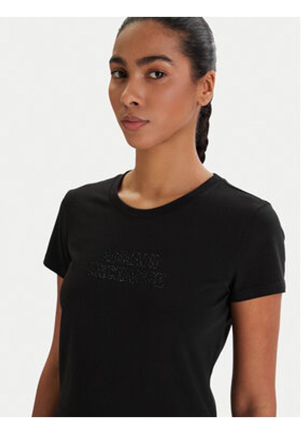 Armani Exchange T-Shirt XW002293 AF17173 UC001 Czarny Slim Fit. Kolor: czarny. Materiał: bawełna
