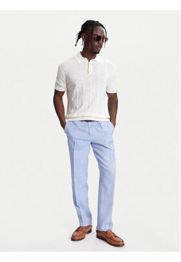 United Colors of Benetton - United Colors Of Benetton Spodnie materiałowe 43B3UF03X Niebieski Regular Fit. Kolor: niebieski. Materiał: bawełna