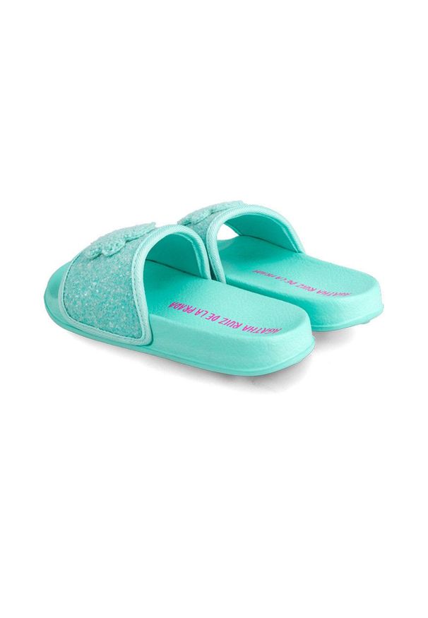 Agatha Ruiz de la Prada klapki dziecięce kolor turkusowy. Kolor: turkusowy. Materiał: guma
