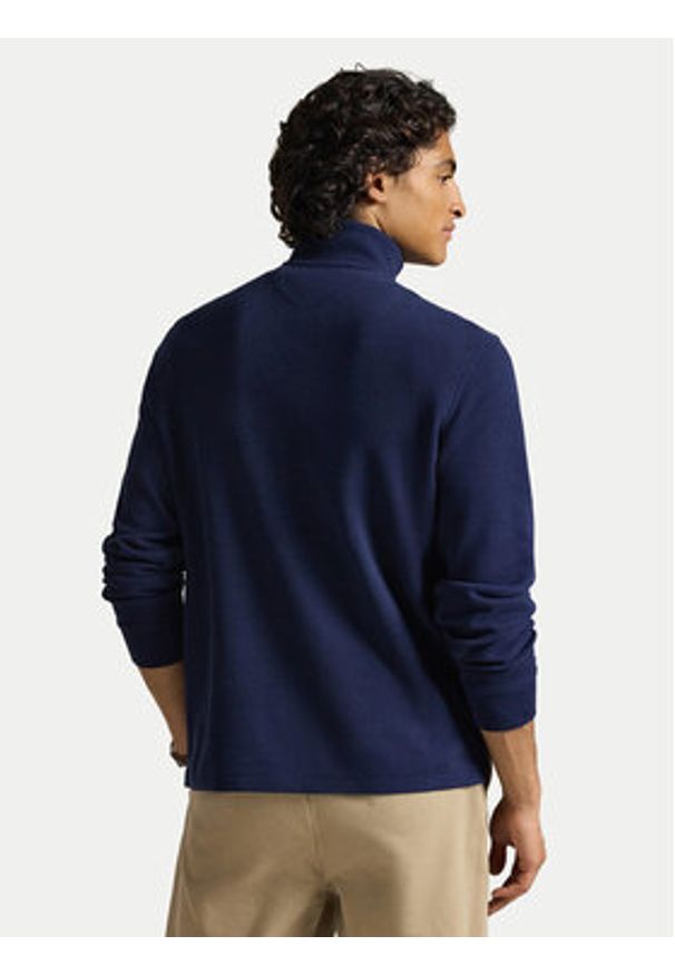 Polo Ralph Lauren Sweter 710P07411005 Granatowy Regular Fit. Typ kołnierza: polo. Kolor: niebieski. Materiał: bawełna