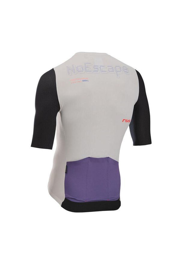 Koszulka rowerowa NORTHWAVE Extreme Evo Jersey UPF50 Slim jasny szary. Kolor: szary. Materiał: jersey