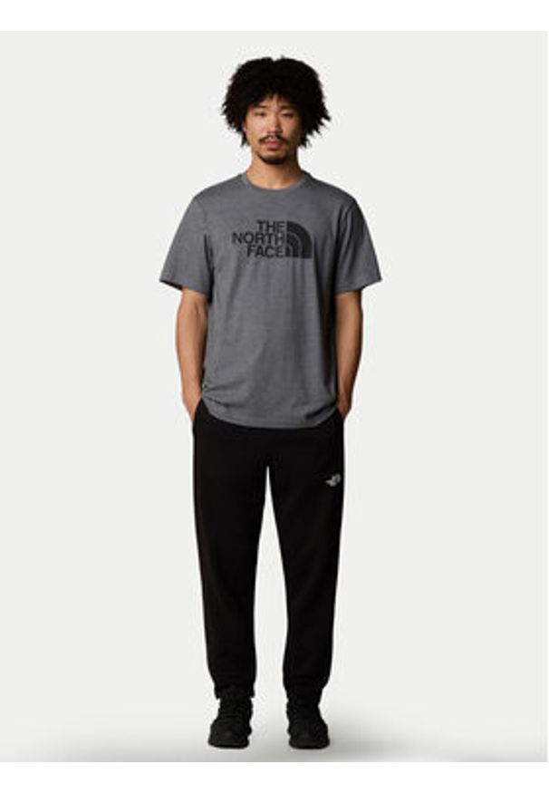 The North Face T-Shirt Easy NF0A8A6C Szary Regular Fit. Kolor: szary. Materiał: syntetyk, bawełna