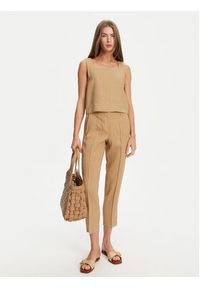 Marella Top Terni 2513161055 Beżowy Regular Fit. Kolor: beżowy. Materiał: len, wiskoza #5