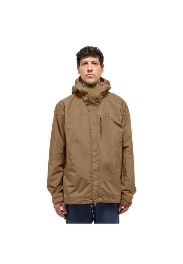 Kurtka wodoodporna Haglöfs Astral GTX II. Kolor: brązowy. Sport: turystyka piesza