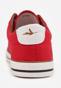 Born2be - Czerwone Klasyczne Trampki z Kauczukowym Noskiem Olithethis. Okazja: na co dzień. Kolor: czerwony. Materiał: kauczuk. Styl: klasyczny #2