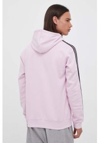 adidas Originals bluza męska kolor różowy z kapturem z aplikacją. Typ kołnierza: kaptur. Kolor: różowy. Materiał: materiał. Długość rękawa: długi rękaw. Długość: długie. Wzór: aplikacja #4