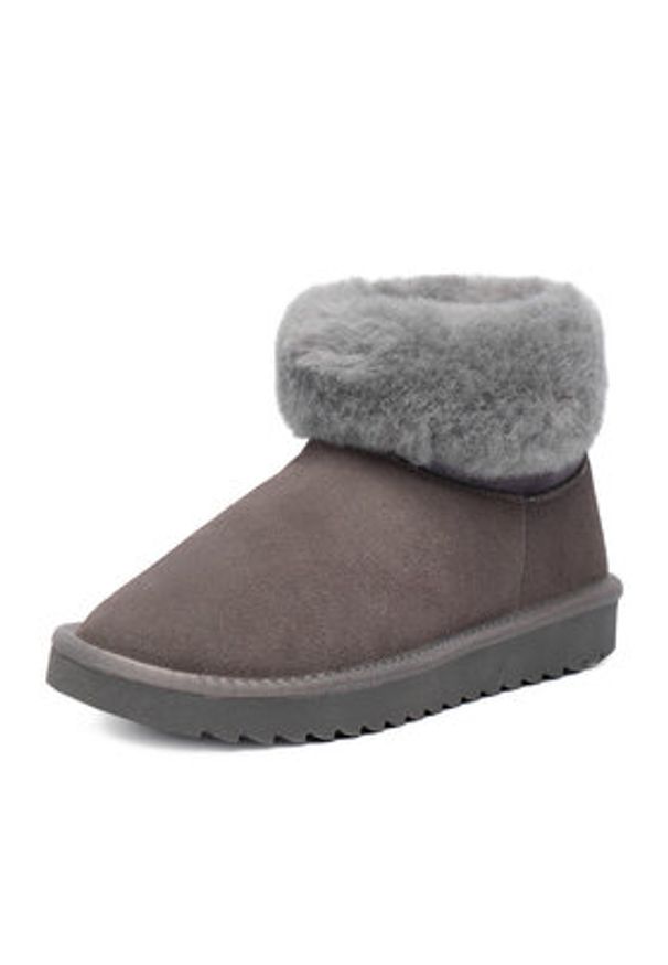 DeeZee Śniegowce DZ-73 GREY Szary. Kolor: szary. Materiał: materiał