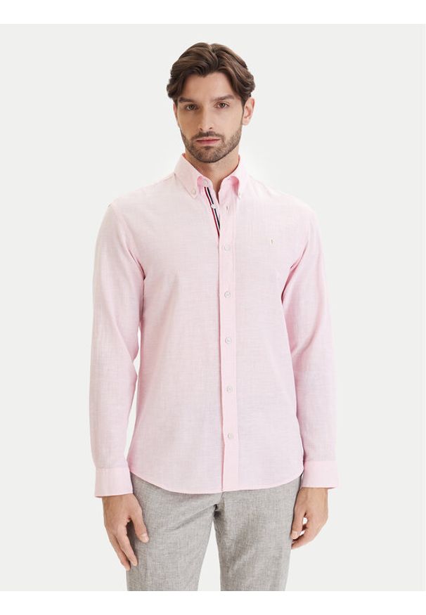 Jack & Jones Koszula Blusummer 12293269 Różowy Regular Fit. Kolor: różowy. Materiał: bawełna