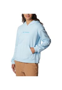 columbia - Bluza trekkingowa damska Columbia Logo III French Terry. Kolor: niebieski. Sport: turystyka piesza