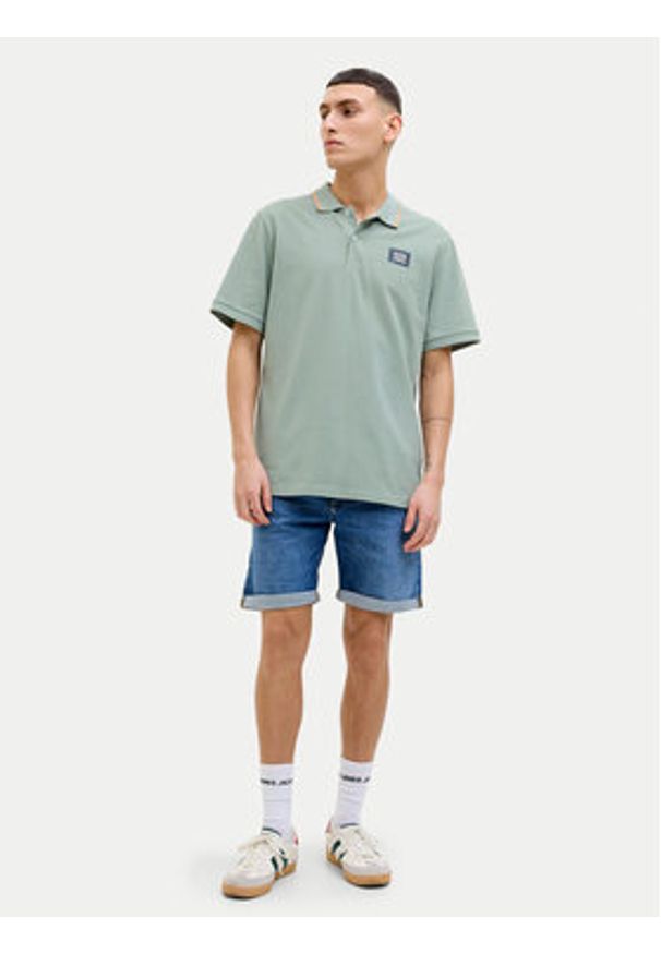Jack & Jones - Jack&Jones Polo Hudson 12269238 Zielony Regular Fit. Typ kołnierza: polo. Kolor: zielony. Materiał: bawełna