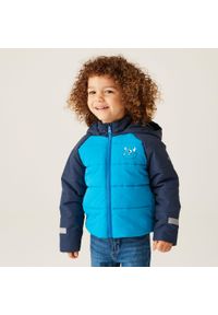 Regatta - Kurtka casualowa dziecięca Animal pikowana. Okazja: na co dzień. Kolor: niebieski. Materiał: puch. Styl: casual #1