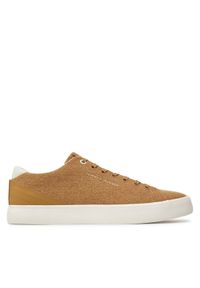 TOMMY HILFIGER - Tommy Hilfiger Tenisówki Th Hi Vulc Low Summer Cvs FM0FM05056 Khaki. Kolor: brązowy. Materiał: materiał #1