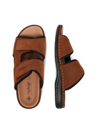Rieker Klapki CEO-25559-25 Brązowy. Kolor: brązowy. Materiał: zamsz, skóra #5