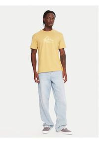 Quiksilver T-Shirt Ev Comp Logo EQYZT08182 Żółty Regular Fit. Kolor: żółty. Materiał: bawełna