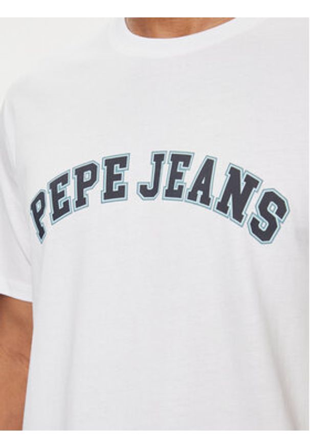 Pepe Jeans T-Shirt Clement PM509220 Écru Regular Fit. Materiał: bawełna