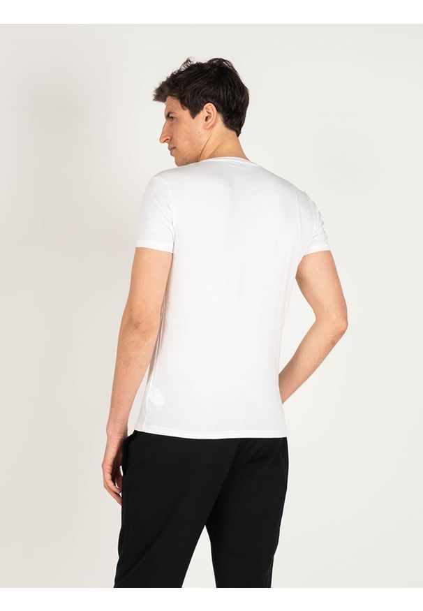 Iceberg T-shirt | ICE1UTS02 | Mężczyzna | Biały. Typ kołnierza: dekolt w kształcie V. Kolor: biały. Materiał: bawełna, elastan. Wzór: nadruk