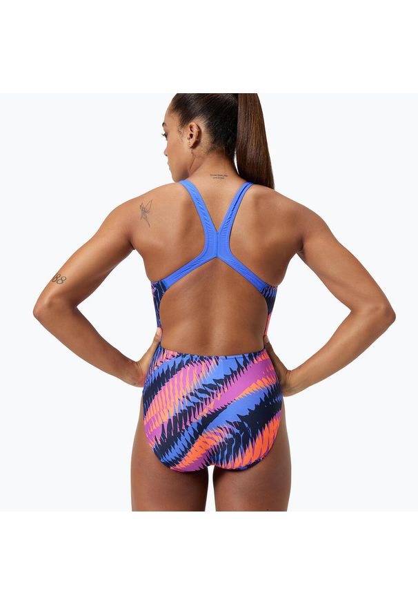 Strój pływacki jednoczęściowy damski Speedo Allover Digital Powerback. Kolor: niebieski