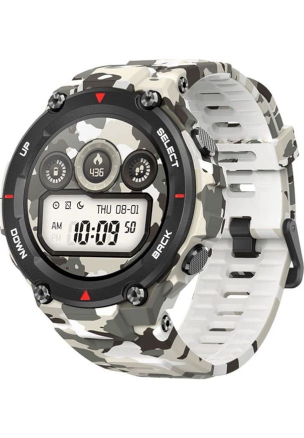 AMAZFIT - Smartwatch Amazfit T-Rex Camo Szary (W1919OV4N). Rodzaj zegarka: smartwatch. Kolor: szary