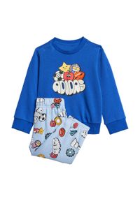 Adidas - Dres Seasonal Essentials Fun Kids. Okazja: na uczelnię. Kolor: niebieski, wielokolorowy, biały. Materiał: dresówka. Styl: młodzieżowy