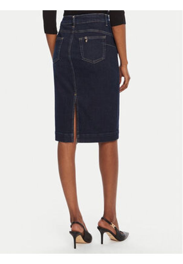 Liu Jo Spódnica jeansowa UF5092 D0264 Granatowy Regular Fit. Kolor: niebieski. Materiał: bawełna