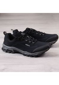 Buty trekkingowe męskie wodoodporne czarne American Club. Kolor: czarny. Materiał: skóra ekologiczna, materiał #1