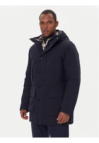 Barbour Parka Winter Beaufort MWB1126NY72 Granatowy Regular Fit. Kolor: niebieski. Materiał: syntetyk, bawełna