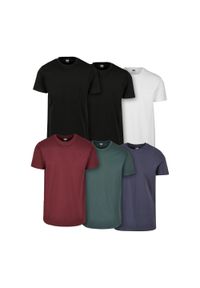 Urban Classics - T-shirt Męski Basic 6pak. Kolor: biały, czerwony, wielokolorowy, czarny