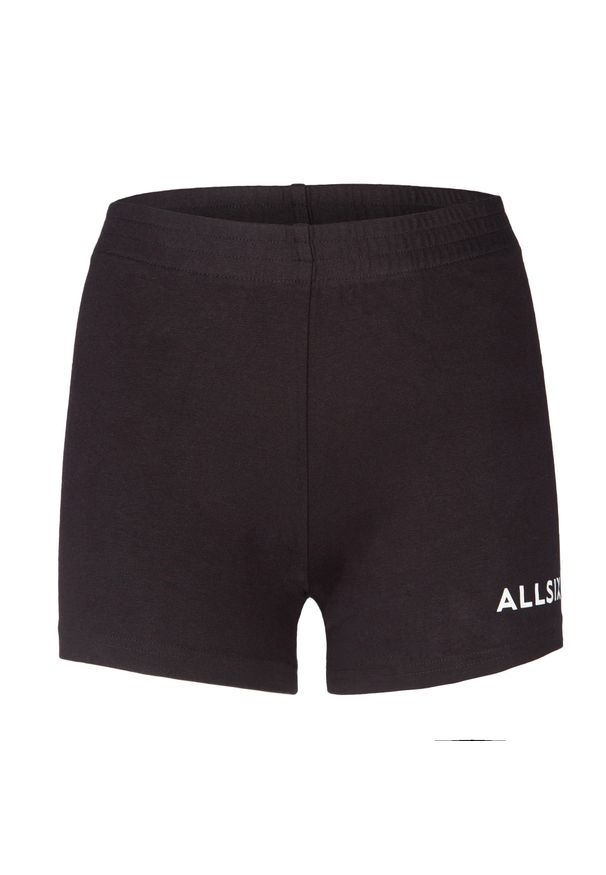 ALLSIX - Spodenki siatkarskie dla dziewczynek Allsix V100 czarne. Kolor: czarny. Materiał: materiał, elastan, bawełna. Sport: siatkówka
