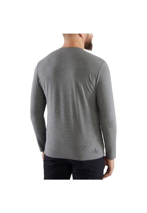 Koszulka longsleeve męska Viking Teres z przędzy bambusowej i wełny Merino. Kolor: szary. Materiał: wełna. Długość rękawa: długi rękaw. Sport: turystyka piesza