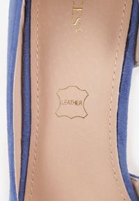 Renee - Niebieskie Szpilki Vices z Wkładką ze Skóry Naturalnej Ozdobione Wycięciem Oliritia. Okazja: na co dzień. Kolor: niebieski. Materiał: skóra. Wzór: aplikacja. Obcas: na szpilce. Styl: casual #7