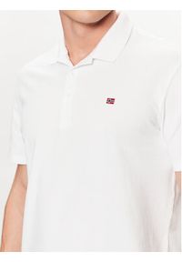 Napapijri Polo Ealis NP0A4H8B Biały Regular Fit. Typ kołnierza: polo. Kolor: biały. Materiał: bawełna #4
