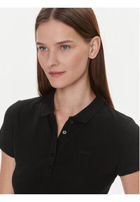 BOSS - Boss Polo Epola 50490960 Czarny Slim Fit. Typ kołnierza: polo. Kolor: czarny. Materiał: bawełna