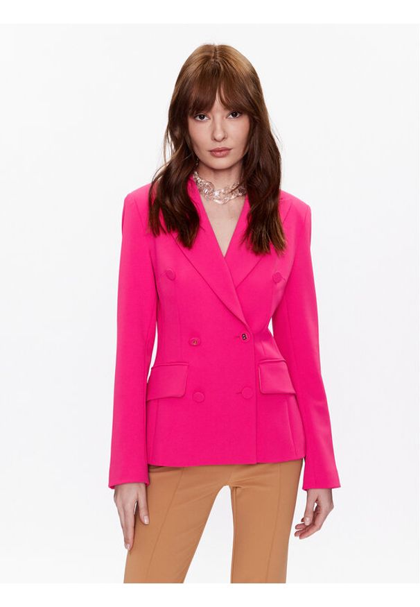 Blugirl Blumarine Marynarka RA3112-T3191 Różowy Regular Fit. Kolor: różowy. Materiał: syntetyk