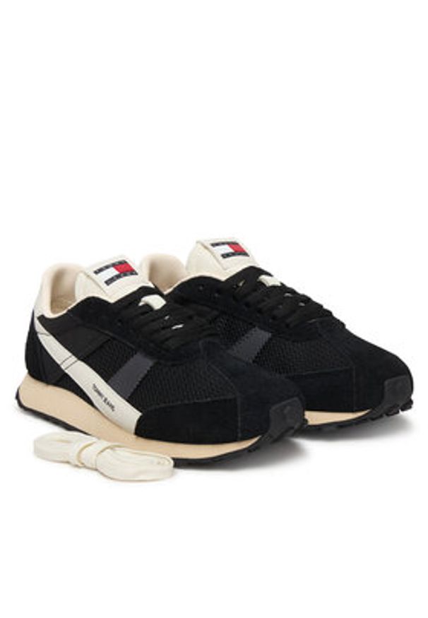 Tommy Jeans Sneakersy Tjw Retro Runner Archive EN0EN03013 Czarny. Kolor: czarny. Materiał: zamsz, skóra