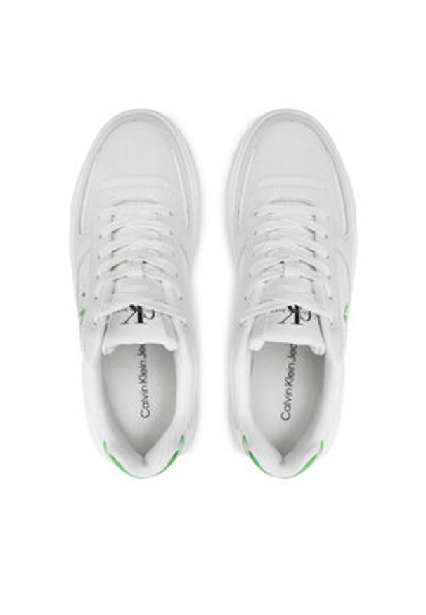 Calvin Klein Jeans Sneakersy Chunky Cupsole Low Lth Ml Meta YW0YW01410 Biały. Kolor: biały. Materiał: skóra